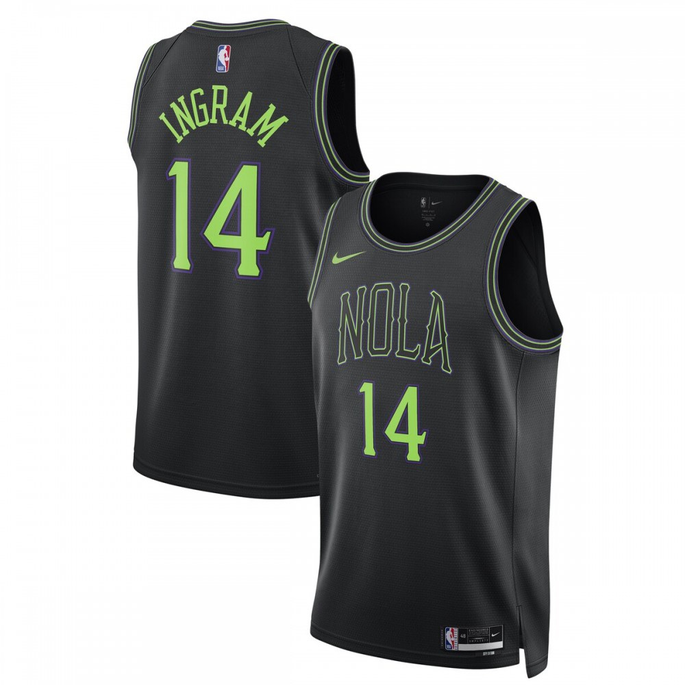 Brandon Ingram New Orleans Pelicans Unisex 2023/24 Swingman Jersey - Black - City Edition-Pro Kit Vault | Brand New 26/27 Sports Jerseys